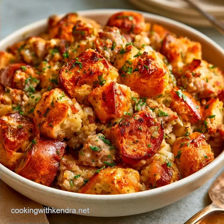 Homemade Turkey Stuffing with Turkey Sausage