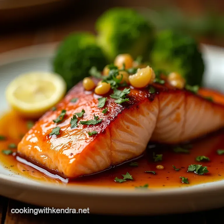 Sticky Symphony 15Minute RestaurantQuality Honey Garlic Glazed Salmon presentation