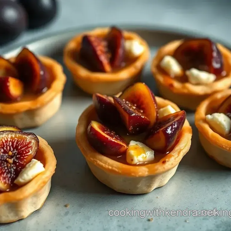 Honey-Glazed Chevre Tartlets: A Fig & Walnut Dream! Honey-Glazed Chevre Tartlets with Fig & Walnut Crumble