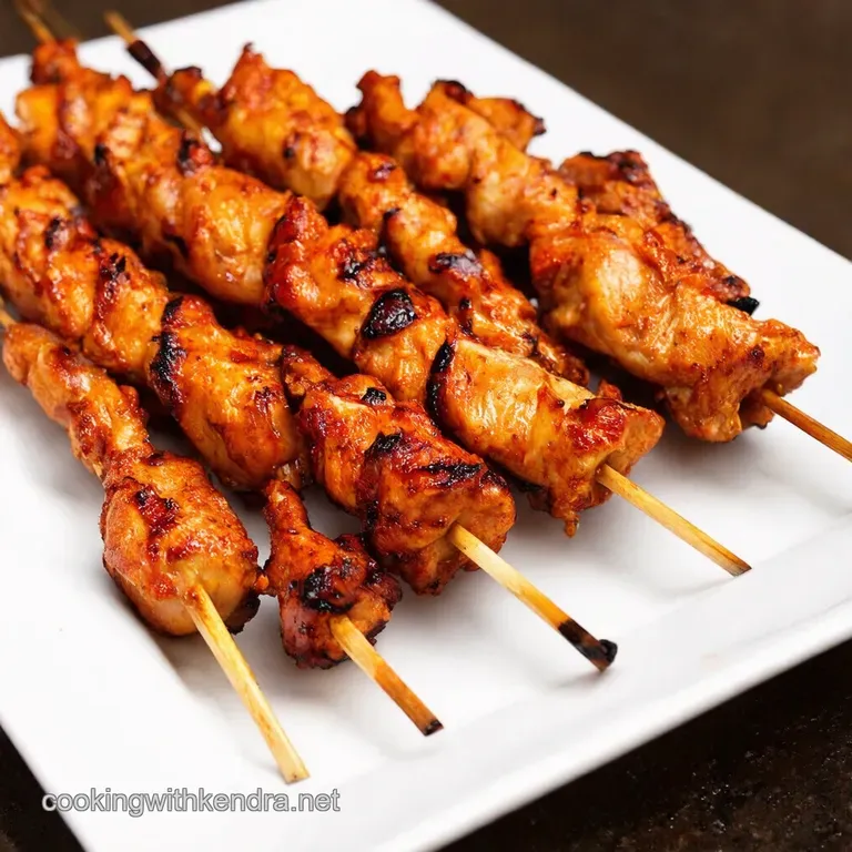 HoneySriracha Glazed BBQ Chicken Skewers