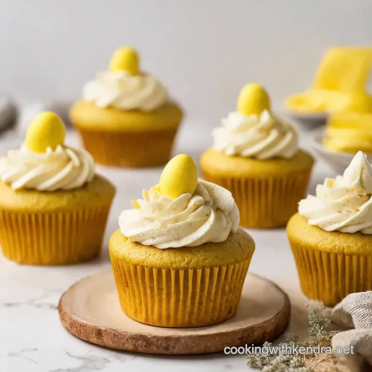 Hoppy Easter Delightful Vanilla Bean Cupcakes with Cream Cheese Frosting presentation