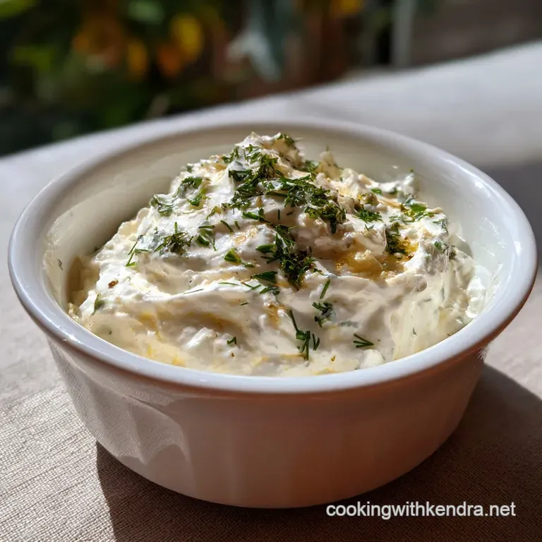 Dollop of creamy white horseradish sauce artfully plated, contrasting with the deep green of asparagus spears and a hint o...