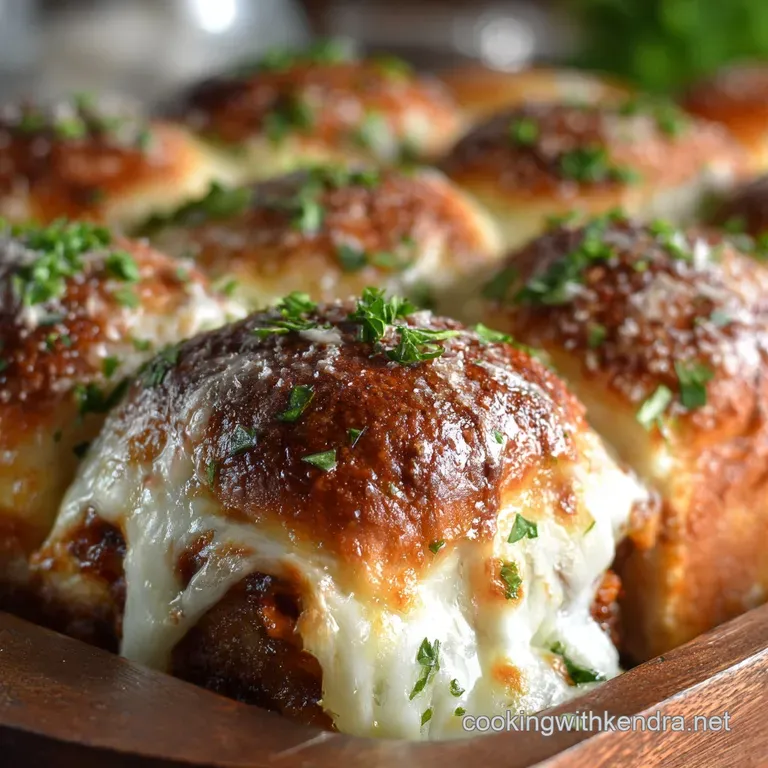 Hot Italian Sub Sliders: the Ultimate Cheesy Garlic-Buttery Deli Bake presentation