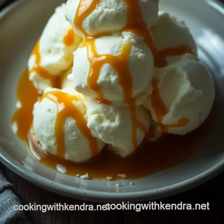 Ice Cream Salted Caramel Delight presentation