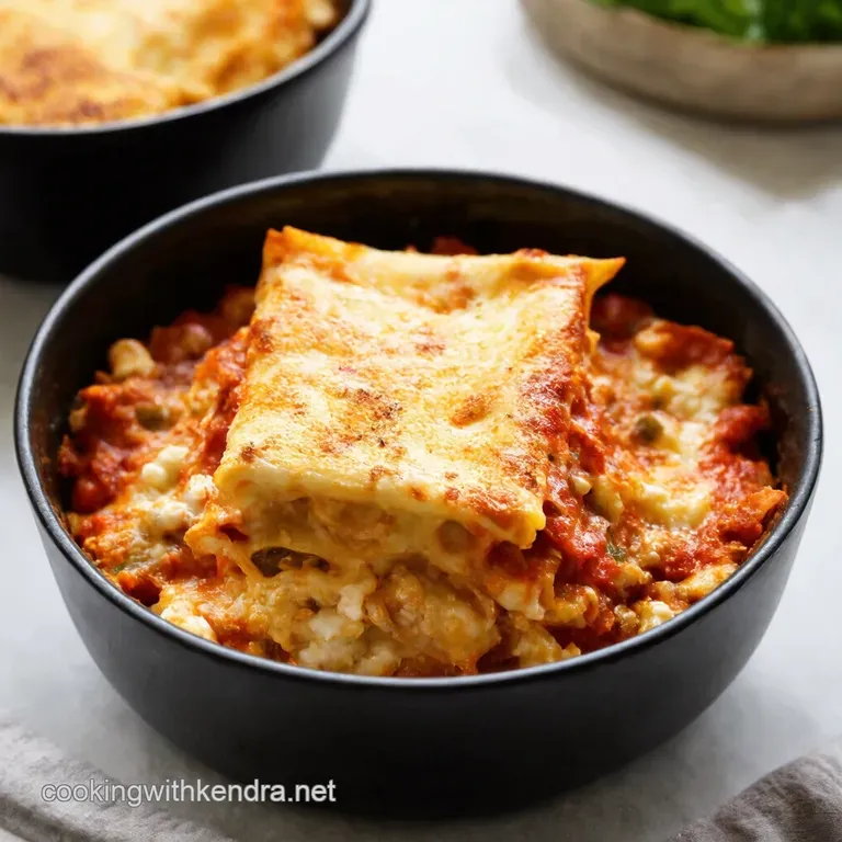 Individual Cottage Cheese Lasagna Bowls a Healthy Twist presentation