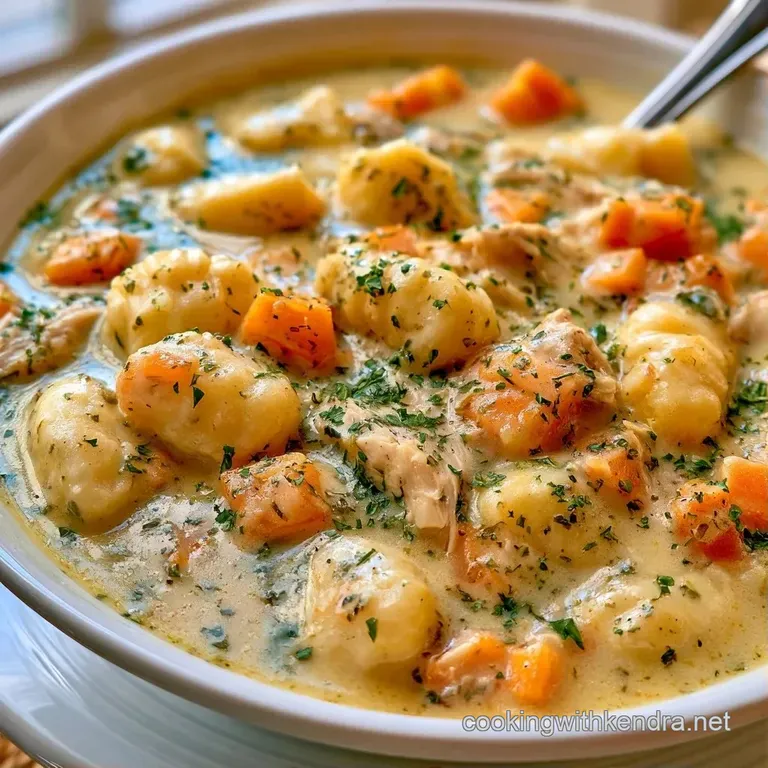 Instant Pot DairyFree Chicken and Gnocchi Soup - appetizing dish ready to serve