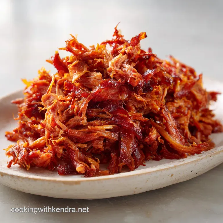 Juicy shredded meat piled high on a toasted golden bun, topped with creamy, colorful purple cabbage coleslaw.
