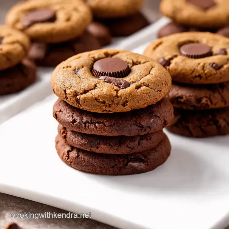 Irresistible Peanut Butter Cup Cookies Filled with Fudgy Brownie Goo