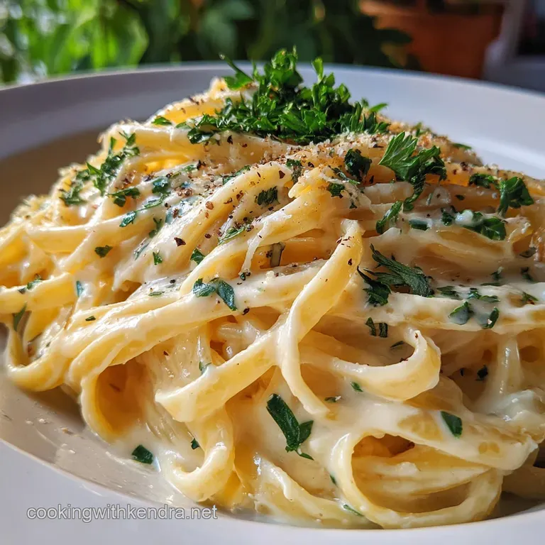 Italian Dish with White Sauce and Garlic