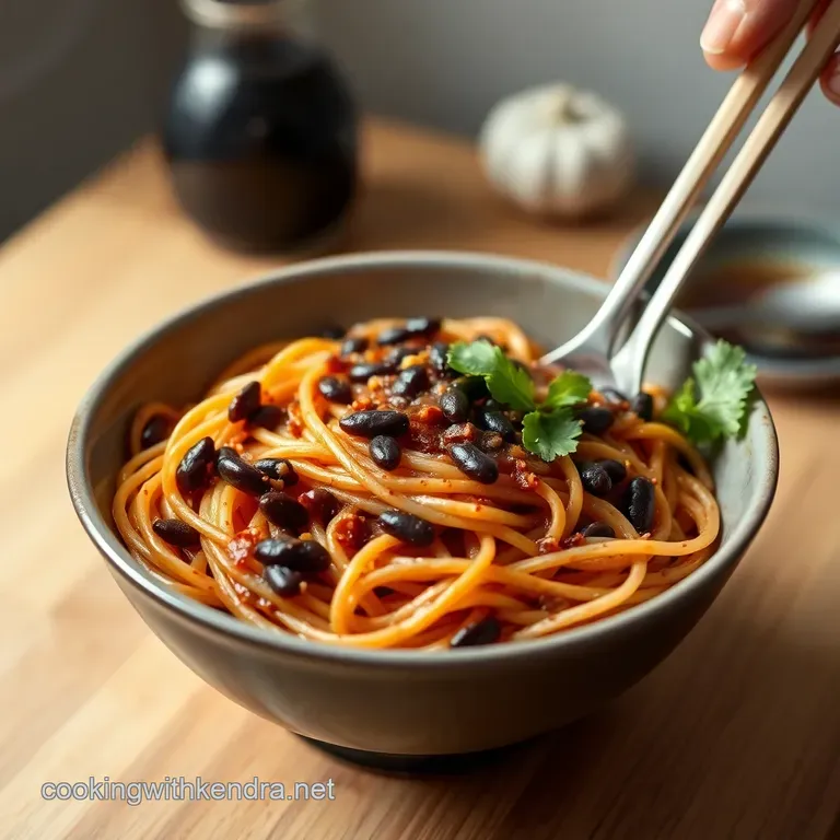Jajangmyeon (Korean Noodles in Black Bean Sauce)