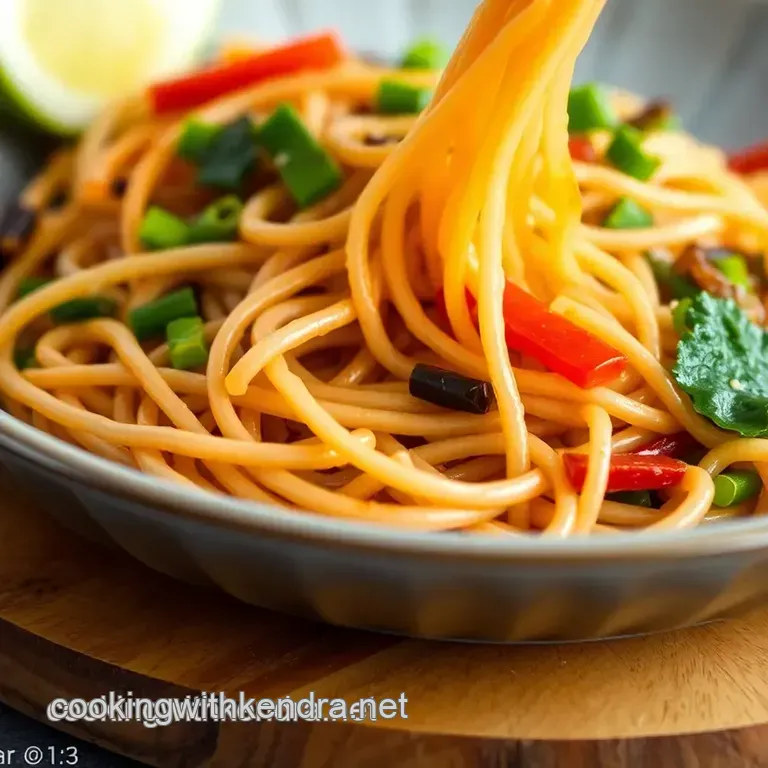 Japchae: Korean Glass Noodle Stir-Fry presentation