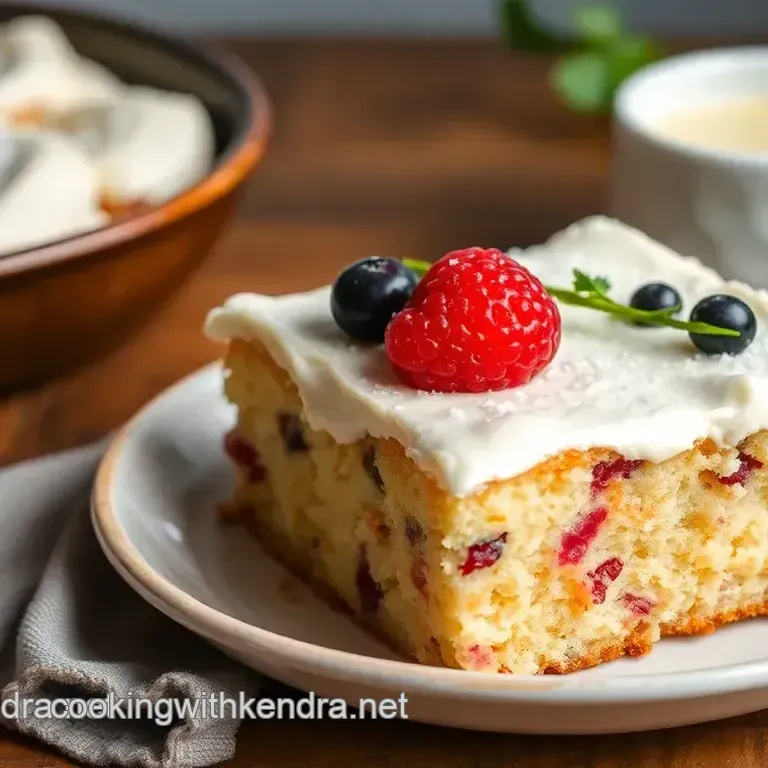 Kefir Sheet Cake with Blueberry Glaze