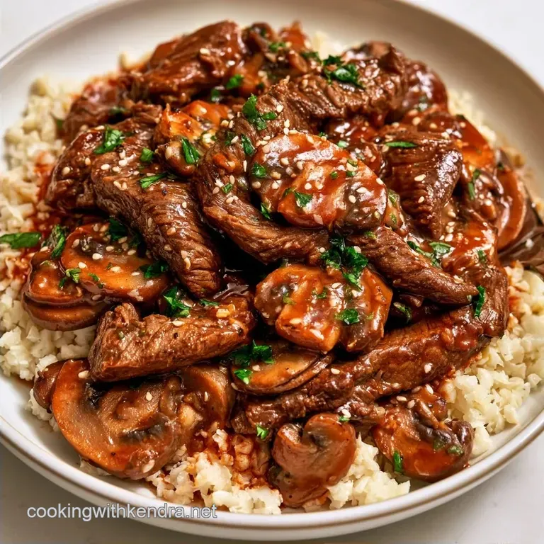 Keto Beef Stroganoff with Cauliflower Rice