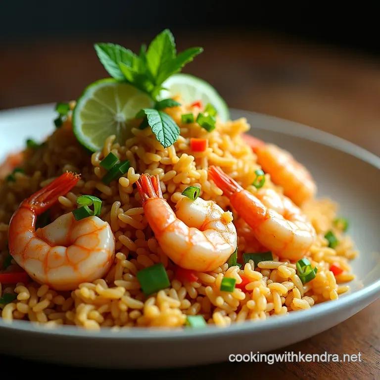 Khao Pad The Real Deal Thai Fried Rice with Prawns Fresh Lime