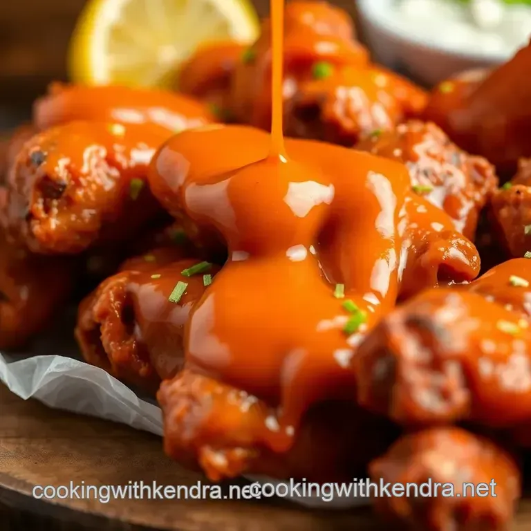 Kickin&#039 Classic Buffalo Wing Sauce presentation
