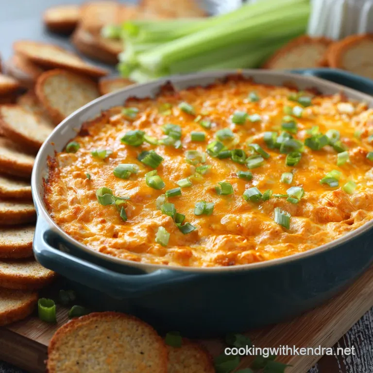 Buffalo Chicken Dip: the Kick-Off Classic Cheesy Party Dip presentation