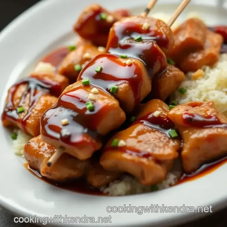 Kikkoman Teriyaki Chicken Skewers presentation