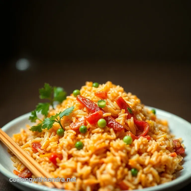 Kimchi Fried Rice (Kimchi Bokkeumbap) presentation