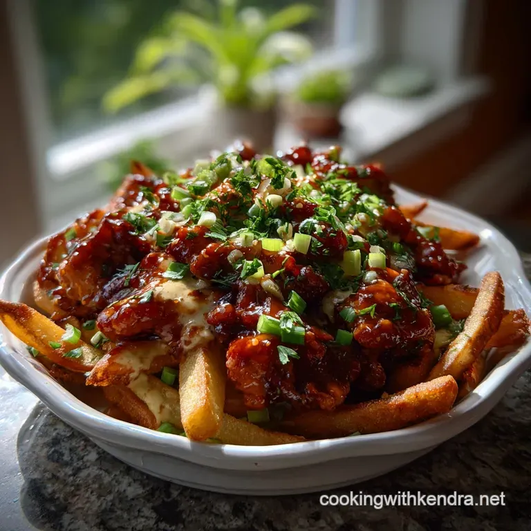 Ultimate Koreaninspired Loaded Fries: Spicy Fusion presentation