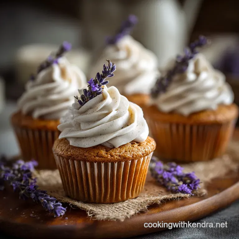 Delicate Lavender Cupcakes with Luxurious Vanilla Bean Buttercream