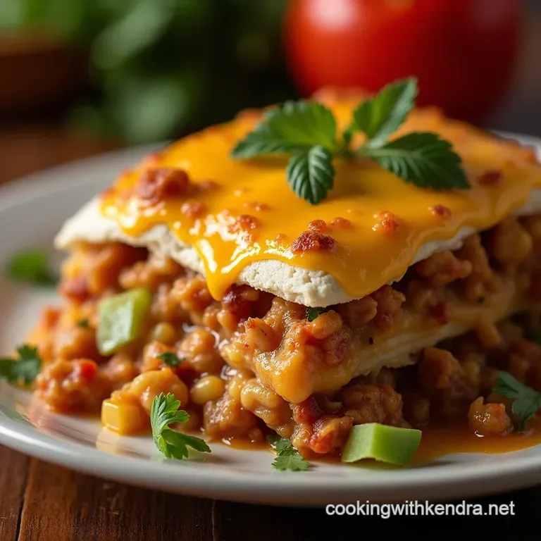 The No Fuss Fiesta Ultimate Layered Burrito Bake presentation