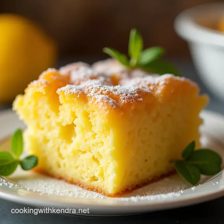 Lemon Bliss Dump Cake a Zesty Slice of Sunshine presentation