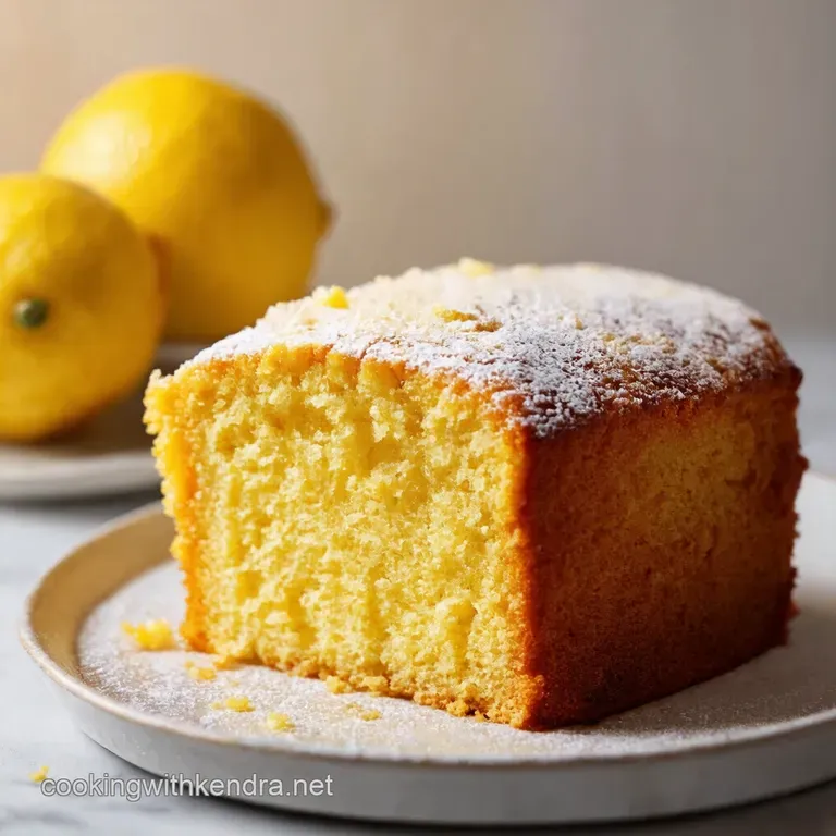 Lemon Caster Sugar Drizzle Cake a Right Proper British Bake presentation