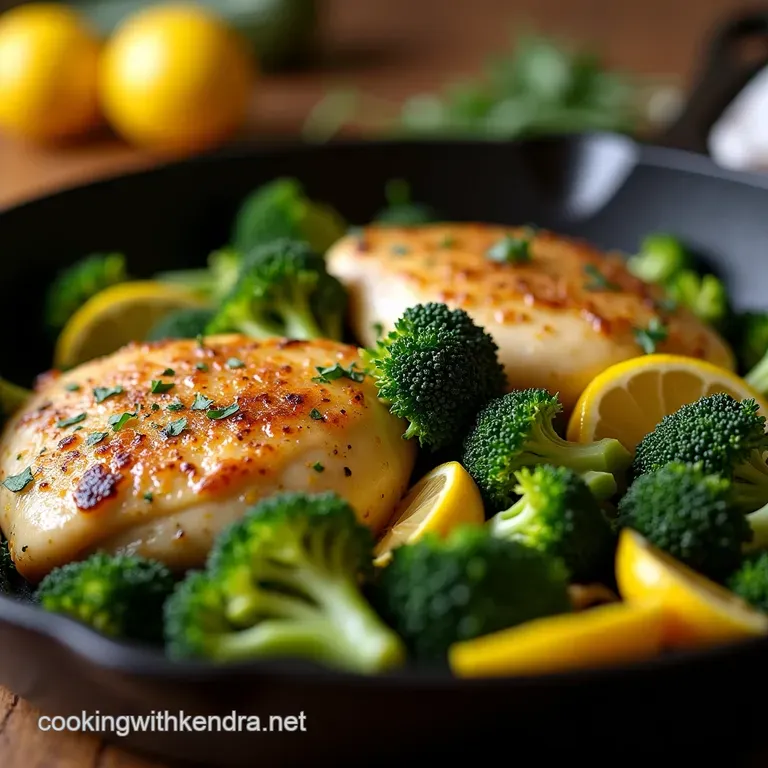 The Ultimate Onepan Wonder Zesty Lemon Herb Chicken and Tendercrisp Broccoli presentation