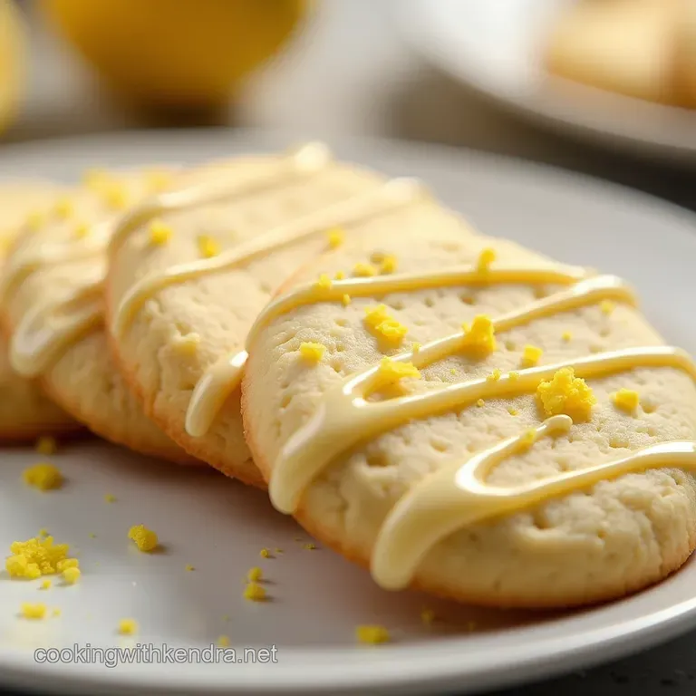 Zesty Sunshine Lemon Drizzle Cookies Buttery Shortbread with a Tart Glaze