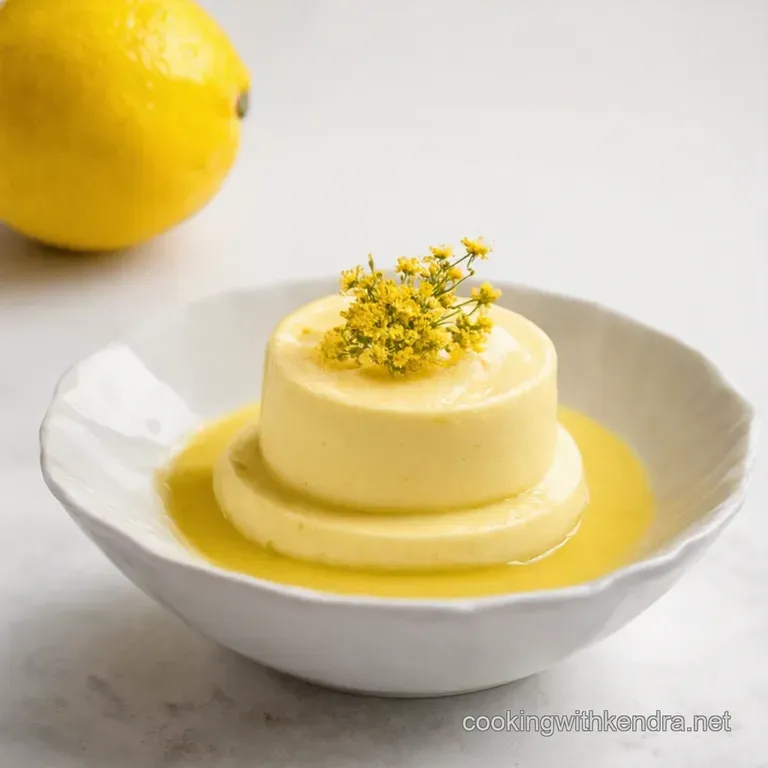 Lemon Elderflower Posset with Shortbread Crumble presentation