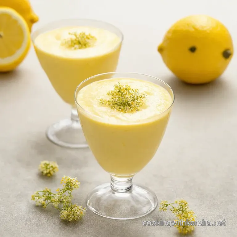Lemon Elderflower Posset with Shortbread Crumble