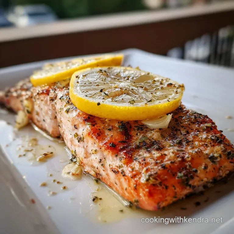 Salmon on the Grill with Lemon and Garlic