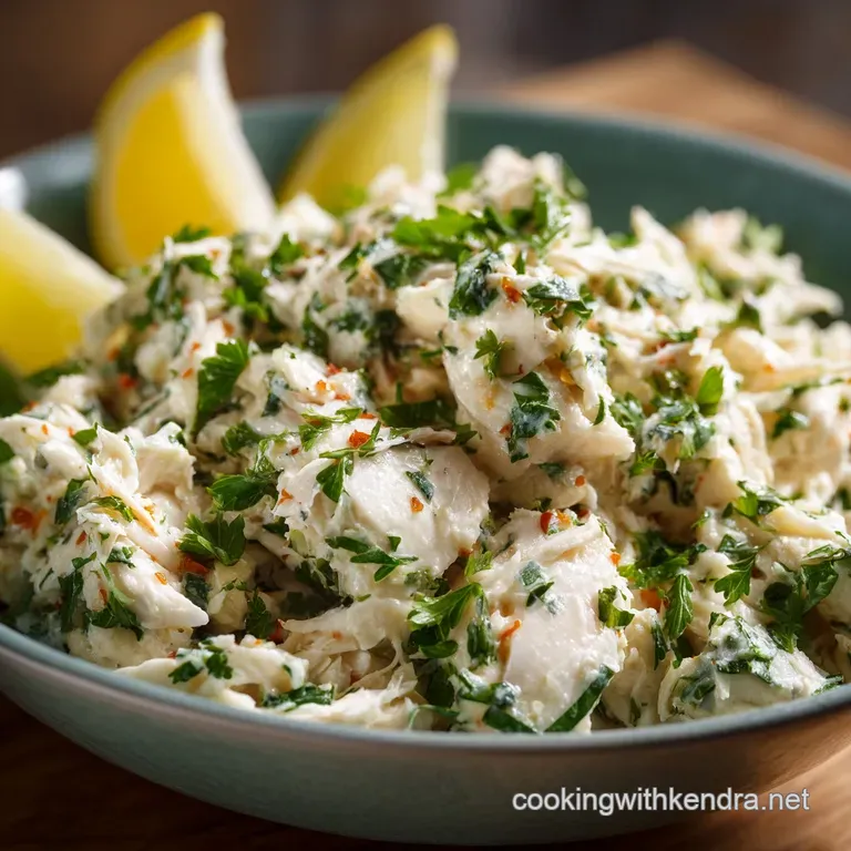 Crab Salad: the Ultimate Lemon Herb Summertime Classic presentation