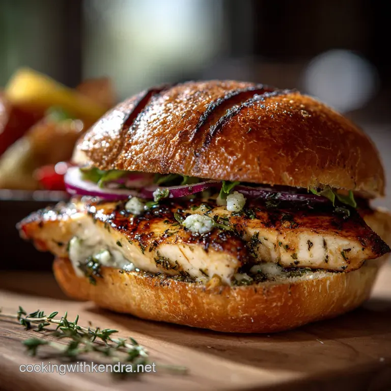 Grilled Chicken Sandwich: the Ultimate Lemon Herb Sarnie with Smoked Aioli presentation
