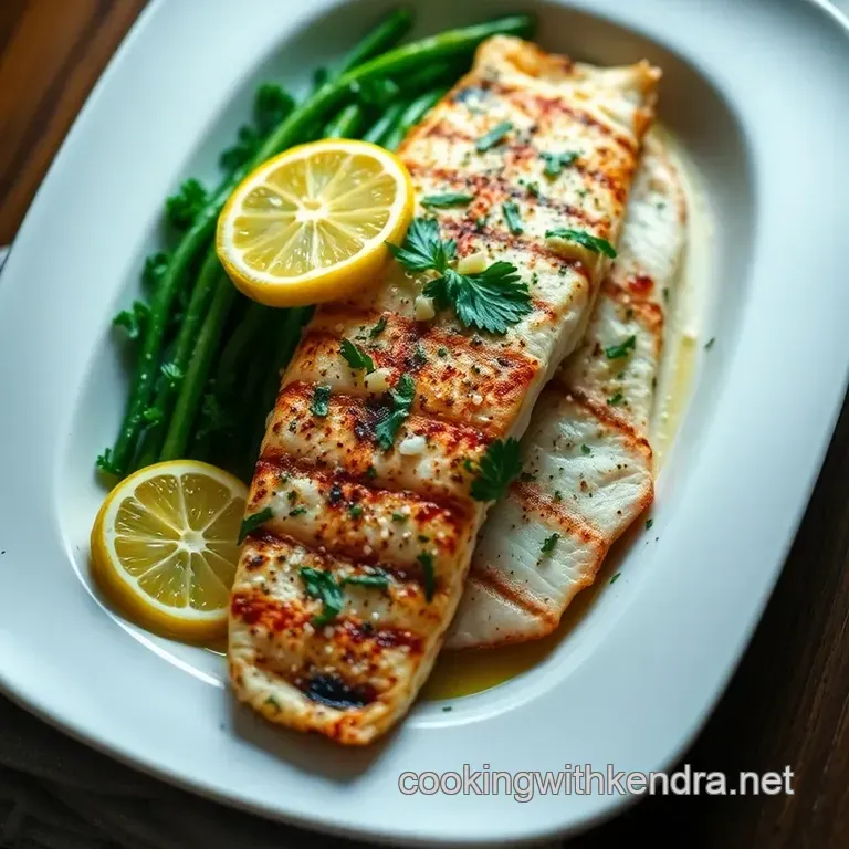 Lemon Herb Grilled Grouper presentation