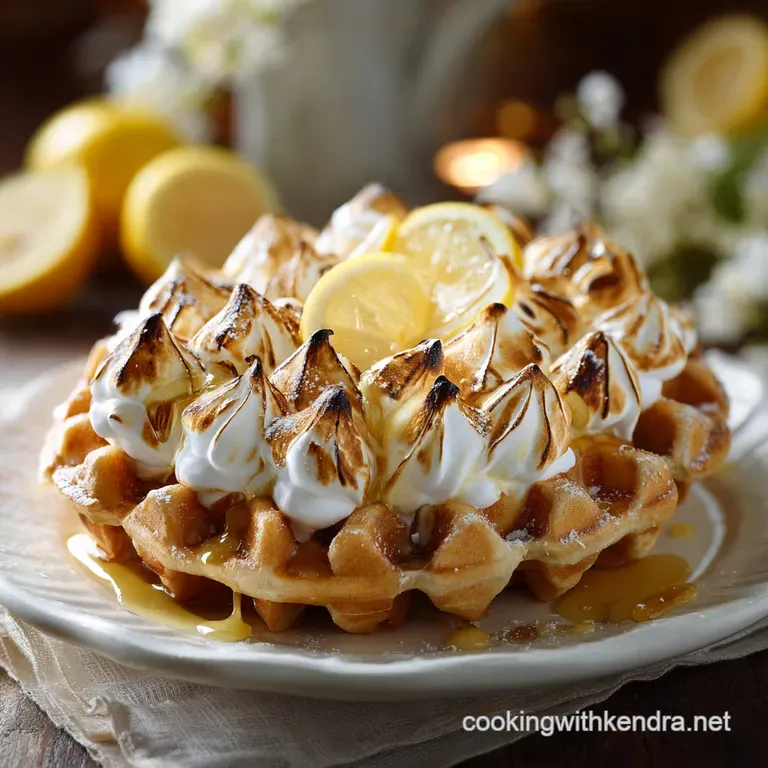 Lemon Meringue Pie Stuffed Waffles The Zesty Cloud Brunch Showstopper