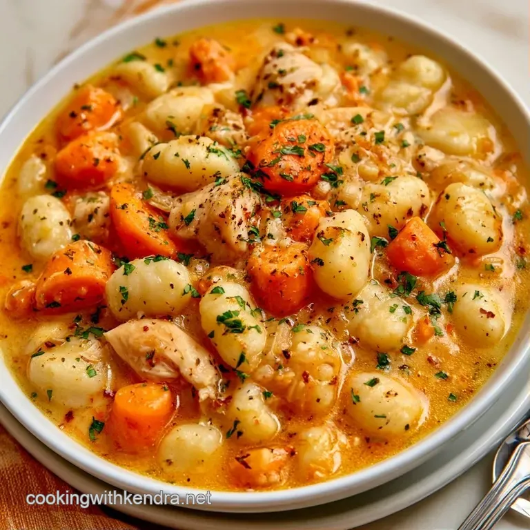 Elegant white bowl of velvet-textured soup with soft dumplings, a lemon wheel, and a sprinkle of grated Parmesan cheese.