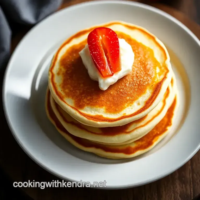 Light & Fluffy Greek Yogurt Pancakes presentation