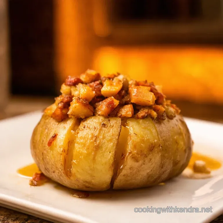 Loaded Hasselback Russet Potatoes presentation
