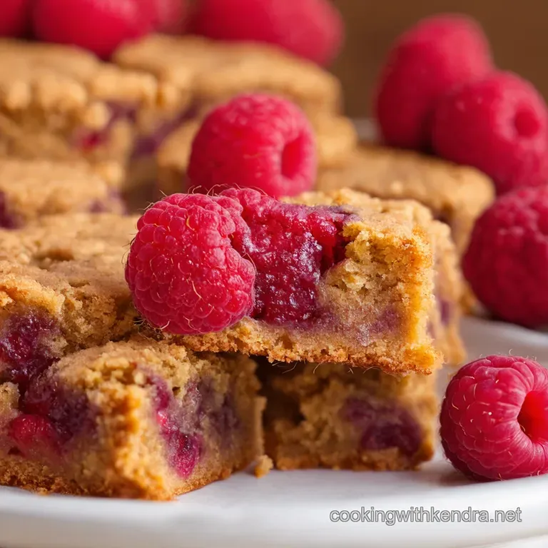 Love Bites Raspberry White Chocolate Blondies presentation