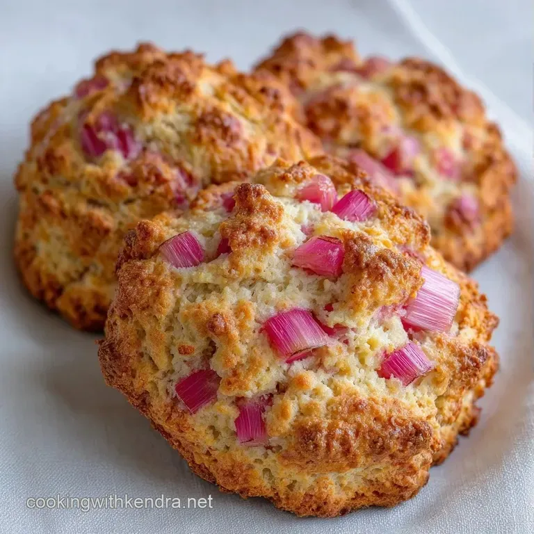 A stack of buttery, flaky pastries with vivid red fruit accents served on a white ceramic plate with a linen napkin.