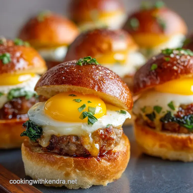 Breakfast Sliders with Sausage and Cheese: the Full English Bake presentation