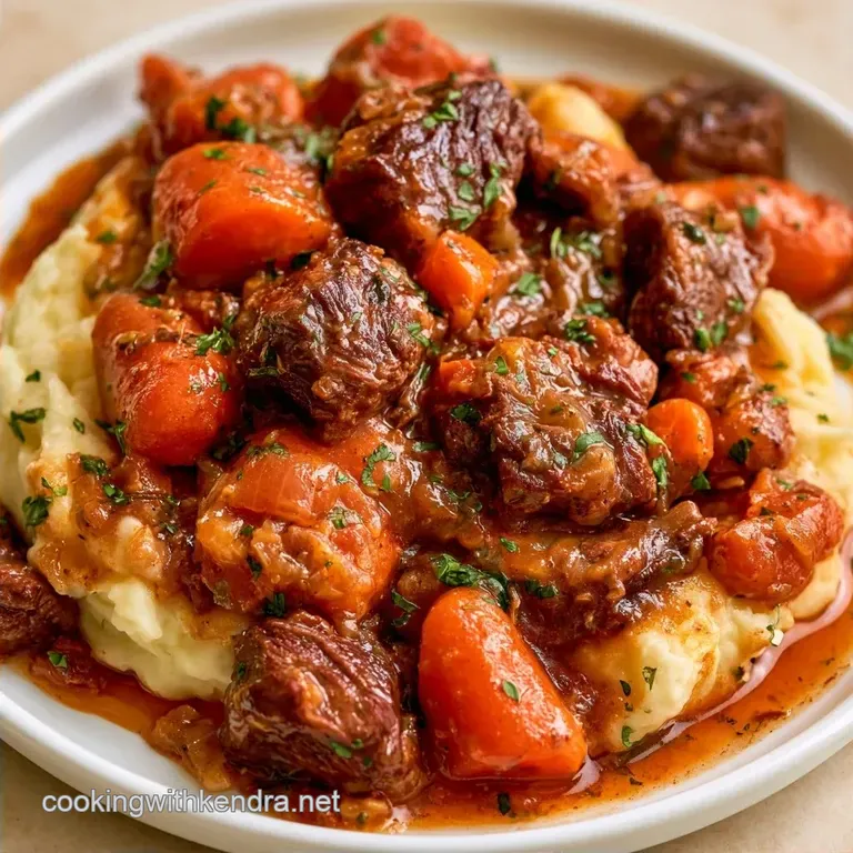 Old Fashioned Mashed Potato with Beef Stew