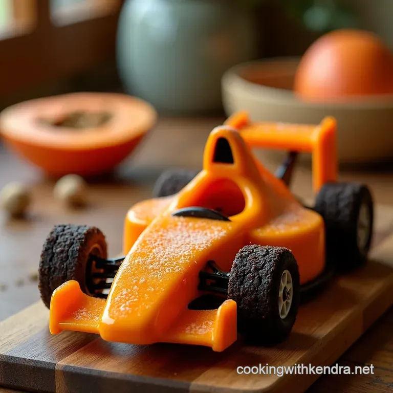 Mclaren Papaya Black Velvet Raceready Cakes presentation