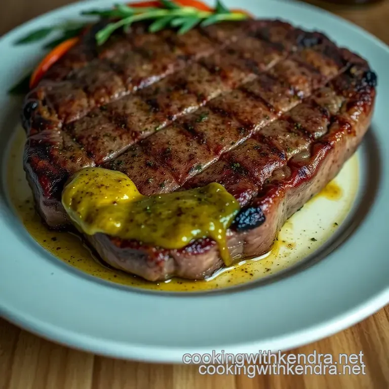 Melt-in-Your-Mouth Delmonico Ribeye Steak with Garlic Herb Butter presentation