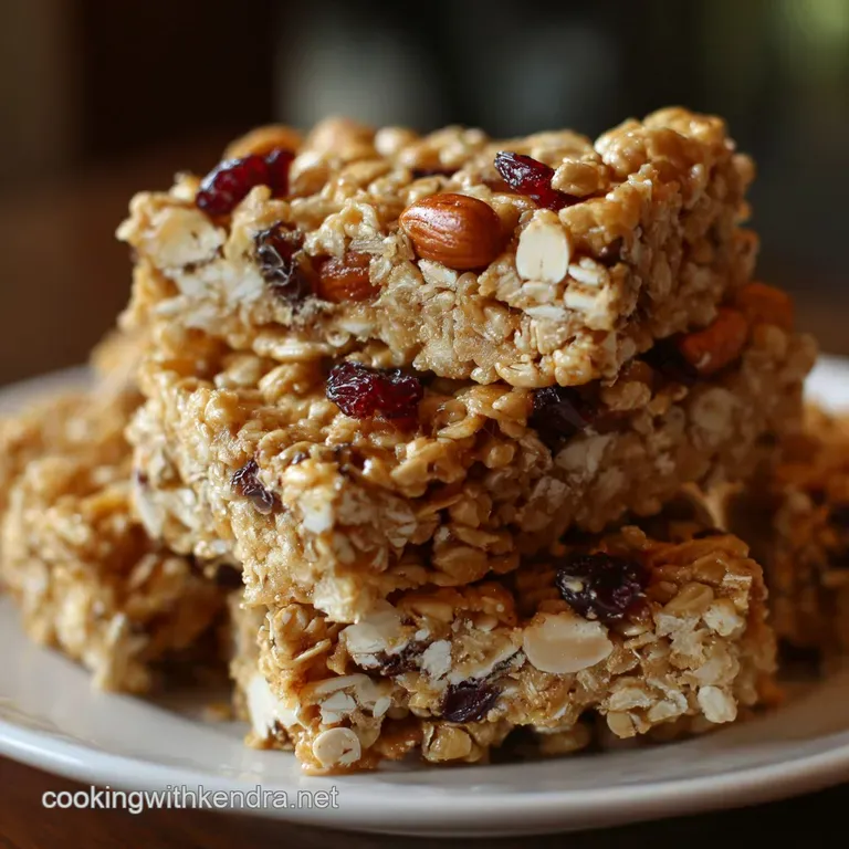 Microwave Chewy Peanut Butter Granola Bars the 5Minute Nobake Fix presentation