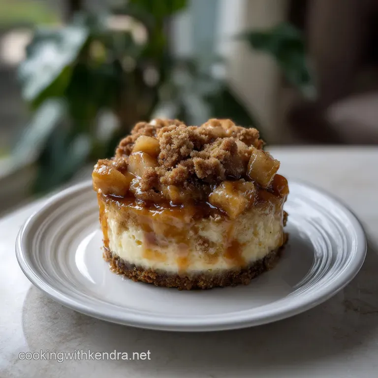 Mini Caramel Apple Cheesecake with Cinnamon Streusel