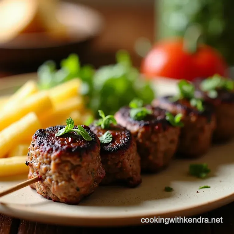 Minty Lamb Mince Kebabs a Taste of Summer presentation