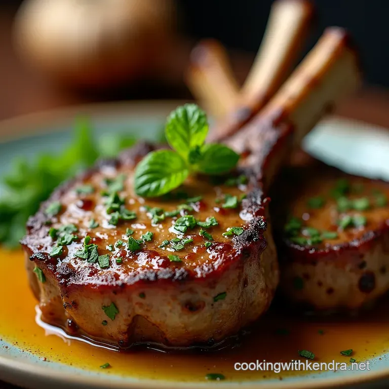 Minty Marvel The 30Minute Garlic Herb Marinade for Tender Lamb Chops presentation