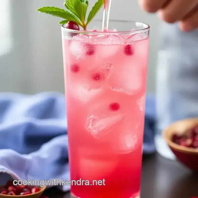 Pomegranate Fizz: A Delightful Refreshing Cocktail presentation